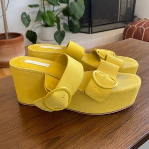 H&M Yellow Platform Sandal Heels